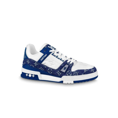 루이비통 LV 남성 트레이너 데님 블루 스니커즈 【매장-190만원대】 - Louis vuitton Mens Blue Sneakers - lv1934x