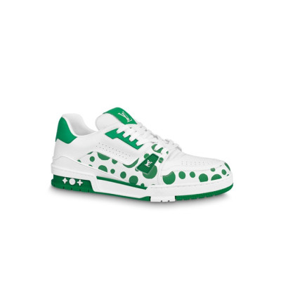 루이비통 남성 LV x YK 트레이너 그린 스니커즈 【매장-190만원대】 - Louis vuitton Mens Green Sneakers - lv1947x