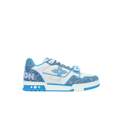 루이비통 남성 벨크로 스트랩 트레이너 데님마린 【매장-160만원대】 - Louis vuitton Mens Blue Sneakers - lv1954x