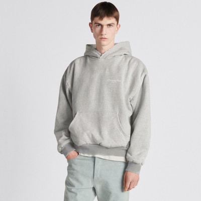 디올 남성 그레이 후드티 - Dior Mens Gray Hoodie - di756x