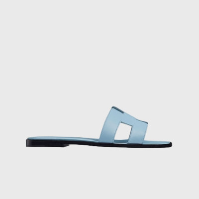 에르메스 여성 오란 샌들 【매장-150만원대】 - Hermes Womens Blue Slippers - he363x