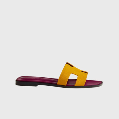 에르메스 여성 오란 샌들 【매장-150만원대】 - Hermes Womens Yellow Slippers - he368x