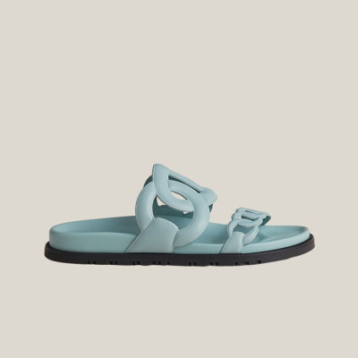 에르메스 여성 엑스트라 시프레 나파 앤 버트 샌들 【매장-200만원대】 - Hermes Womens Blue Slippers - he377x