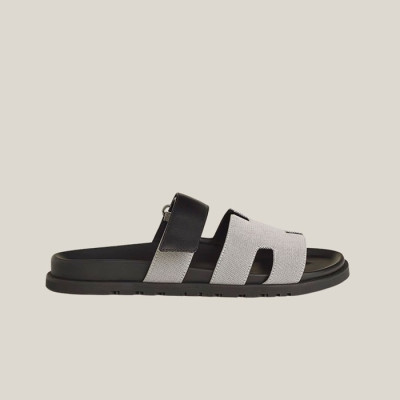 에르메스 여성 시프레 울스킨 샌들 【매장-200만원대】 - Hermes Womens Black Slippers - he383x