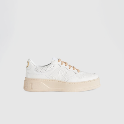 구찌 여성 GG 엠보스 스니커즈 【매장-130만원대】 - Gucci Womens White Sneakers - gu1058x