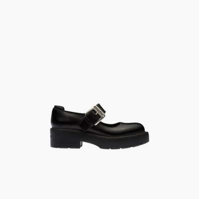 미우미우 여성 가죽 발레리나 로퍼 【매장140만원대】 - Miumiu Womens Black Loafers - miu320x