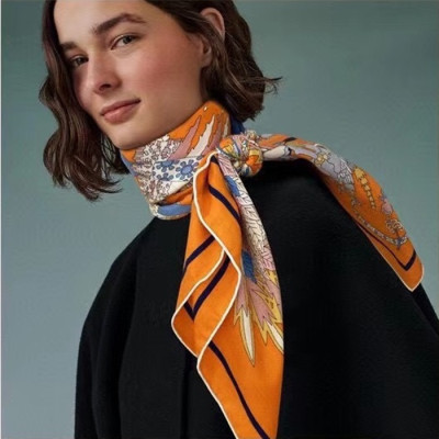 에르메스 여성 오렌지 스카프 - Hermes Womens Orange Scarf - he422x