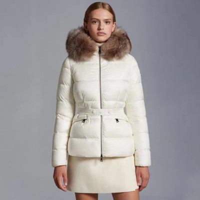 몽클레어 여성 화이트 덕다운 패딩 - Moncler Womens White Down Padding - mo194x