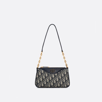 디올 여성 시그니처 네이비 호보백 - Dior Womens Navy Hobo Bag - di839x