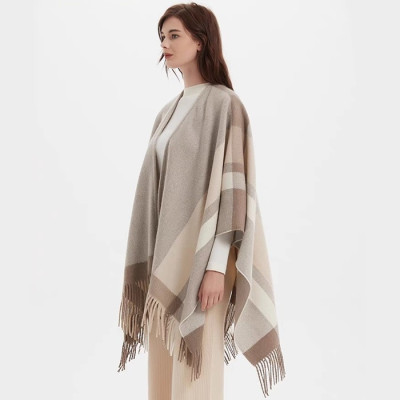 셀린느 여성 그레이 양면 판쵸 - Celine Womens Gray Pancho - ce244x