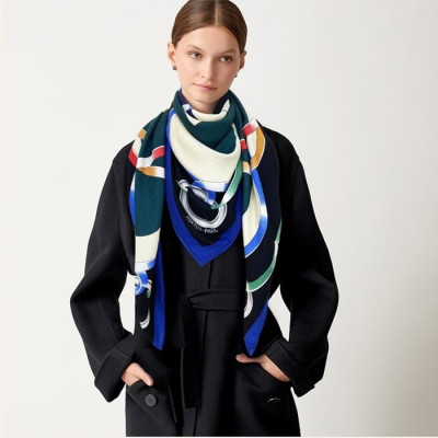 에르메스 여성 블루 스카프 - Hermes Womens Blue Scarf - he514x