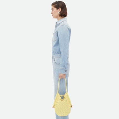 보테가베네타 여성 옐로우 스몰 솔스티스 숄더백 - Bottega Veneta Womens Yellow Shoulder Bag - bv225x