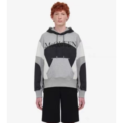 알렉산더맥퀸  남성 캐쥬얼 그레이 후드티 - Alexander McQueen Mens Gray Hoodie - alx124x