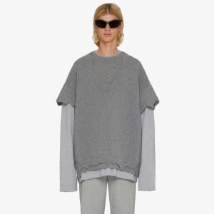 지방시 남성 그레이 긴팔티 - Givenchy Mens Gray Tshirts - gi348x