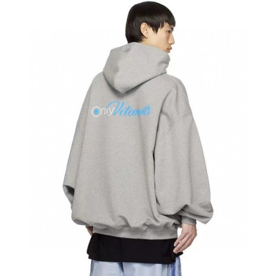 베트멍 남성 그레이 후드티 - Vetements Mens Gray Hoodie - ve379x