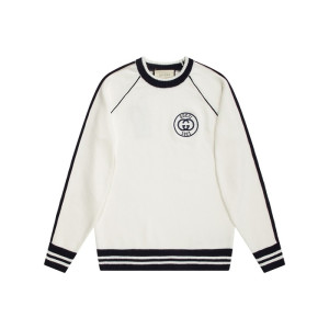 구찌 남성 화이트 크루넥 스웨터 - Gucci Mens White Sweaters - gu1130x
