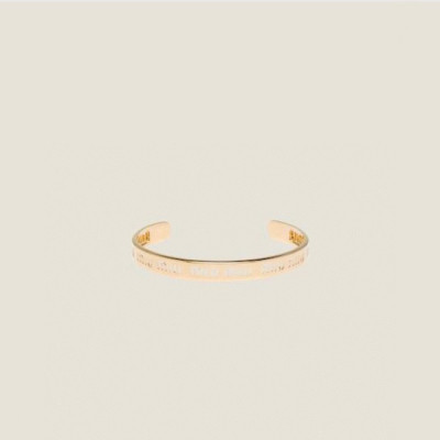 미우미우 여성 옐로우 골드 팔찌 - Miumiu Womens Yellow Gold Bangle - acc411x