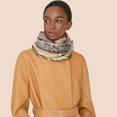 에르메스 여성 베이지 스카프 - Hermes Womens Beige Scarf - he544x