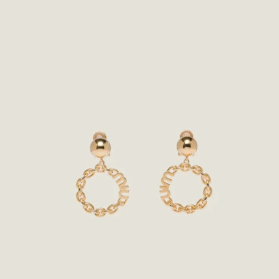 미우미우 여성 골드 이어링 - Miumiu Womens Gold Earring - acc805x