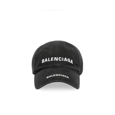 발렌시아가 남/녀 블랙 볼캡 - Balenciaga Unisex Black Ballcap - acc1075x