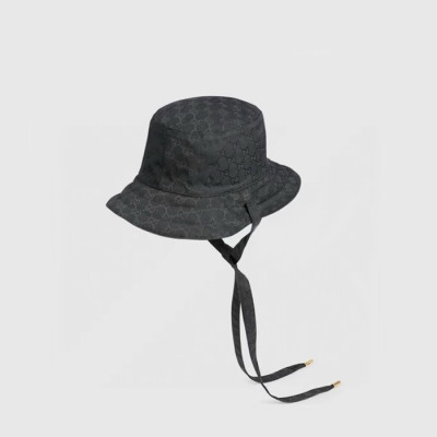 구찌 남/녀 블랙 벙거지 - Gucci Unisex Black Bucket Hat - acc1078x