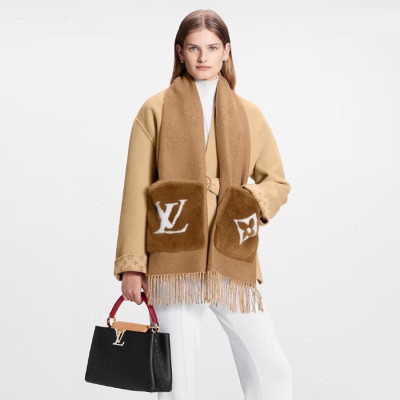 루이비통 여성 카멜 머플러 - Louis vuitton Womens Camel Muffler - acc1142x