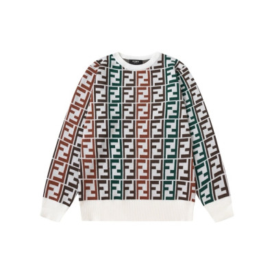 펜디 남성 그린 크루넥 스웨터 - Fendi Mens Green Sweaters - cl98x