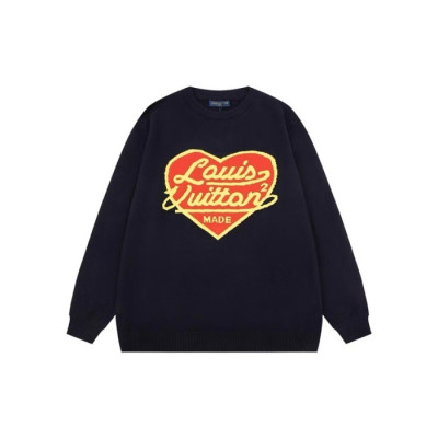 루이비통 남성 블랙 크루넥 니트 - Louis vuitton Mens Gray Sweaters - lv2092x