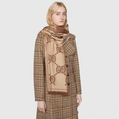 구찌 여성 카멜 스카프 - Gucci Womens Camel Scarf - gu1383x