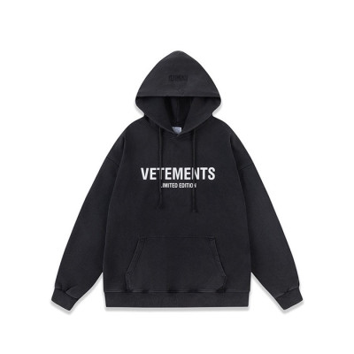 베트멍 남성 다크 그레이 후드티 - Vetements Mens Dark-gray Hoodie - vec58x