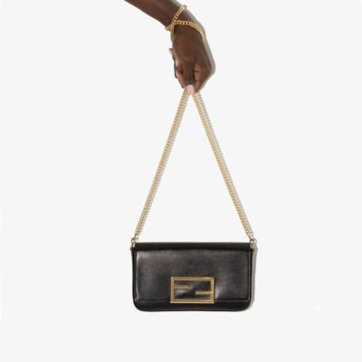 펜디 여성 블랙 바게트백 - Fendi Womens Baguette Bag - feb254x