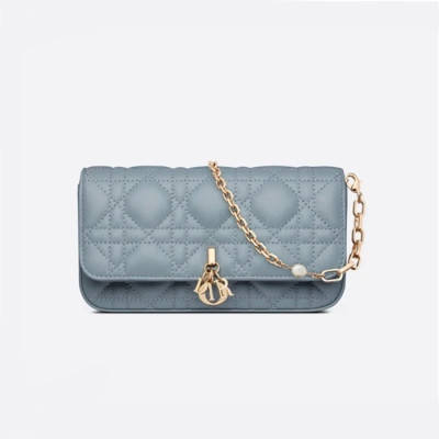 디올 여성 블루 체인백 - Dior Womens Blue Chain Bag - dib370x