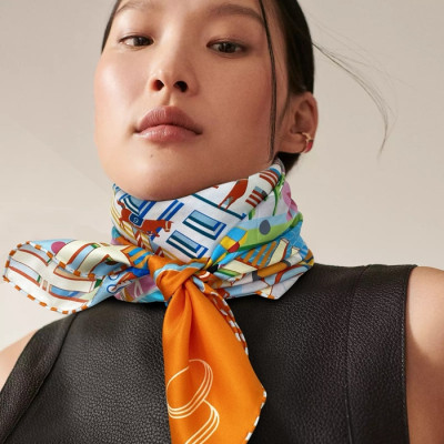 에르메스 여성 오렌지 스카프 - Hermes Womens Orange Scarf - acc1547x