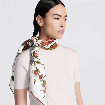 디올 여성 화이트 스카프 - Dior Womens White Scarf - acc1563x