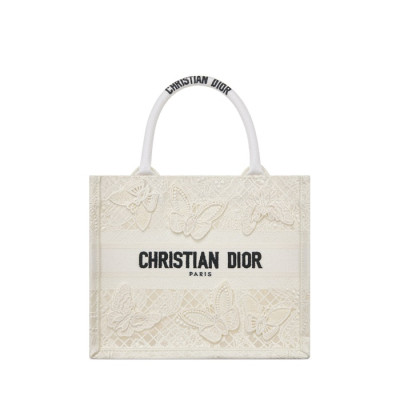 디올 여성 화이트 북토트 - Dior Womens White Book Tote - dib508x