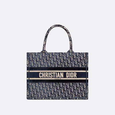 디올 여성 네이비 북토트 - Dior Womens Navy Book Tote - dib667x