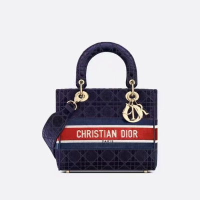 디올 여성 네이비 레이디 백 - Dior Womens Navy Lady Bag - dib674x