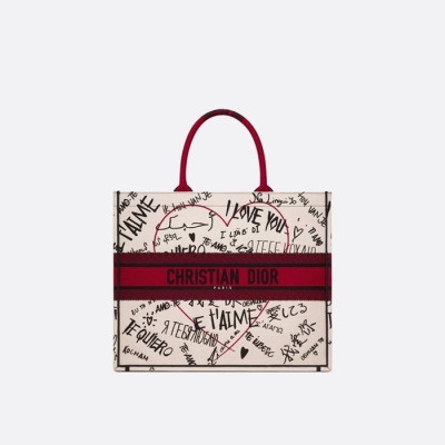 디올 여성 레드 북토트 - Dior Womens Red Book Tote - dib697x