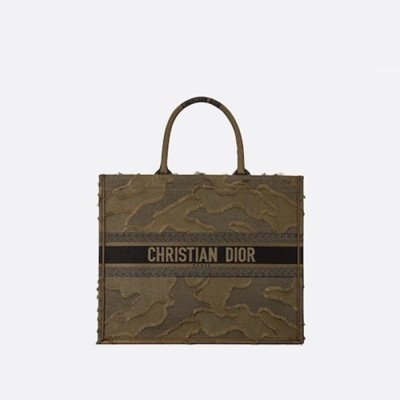 디올 여성 카키 북토트 - Dior Womens Khaki Book Tote - dib708x