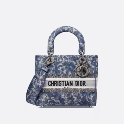 디올 여성 블루 레이디 백 - Dior Womens Blue Lady Bag - dib734x