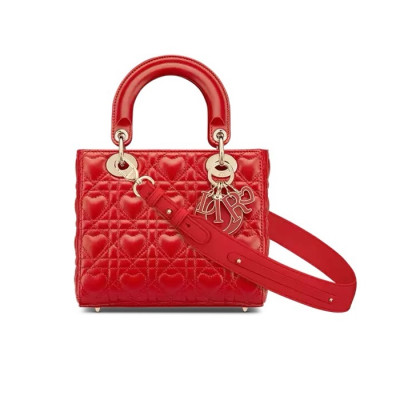 디올 여성 레드 레이디 백 - Dior Womens Red Lady Bag - dib749x