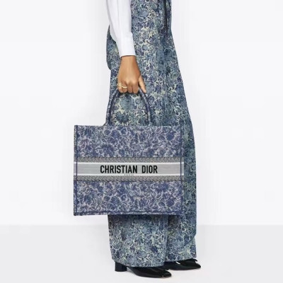 디올 여성 블루 북토트 - Dior Womens Blue Book Tote - dib755x