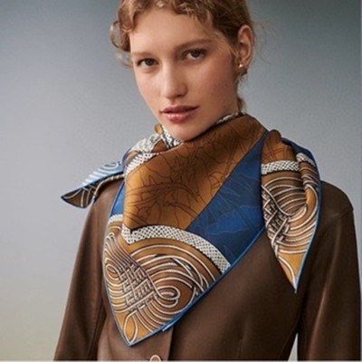 에르메스 여성 브라운 스카프 - Hermes Womens Brown Scarf - acc1608x