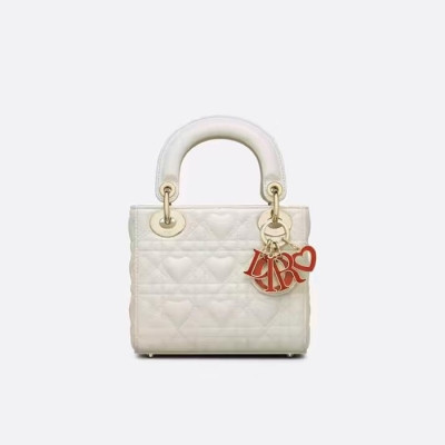 디올 여성 화이트 레이디 백 - Dior Womens White Lady Bag - dib774x