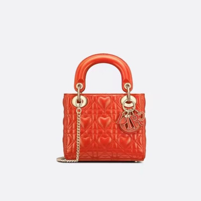 디올 여성 레드 레이디 백 - Dior Womens Red Lady Bag - dib776x