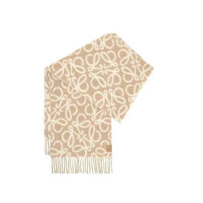 로에베 여성 카멜 머플러 - Loewe Womens Camel Muffler - acc1643x