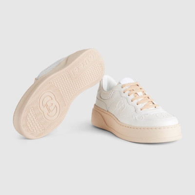 구찌 남/녀 화이트 스니커즈 - Gucci Unisex White Sneakers - gus36x