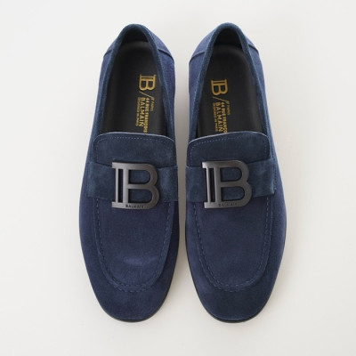 발망 남성 네이비 로퍼 - Balmain Mens Navy Loafer - bas48x