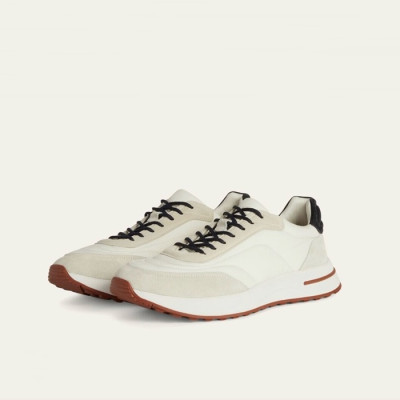 로로피아나 남성 화이트 스니커즈 - Loro Piana Mens White Sneakers - los93x