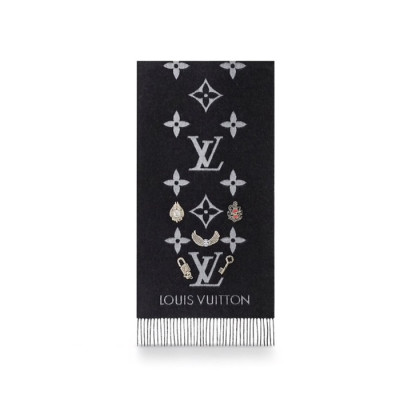 루이비통 여성 블랙 머플러 - Louis vuitton Womens Black Muffler - acc1745x